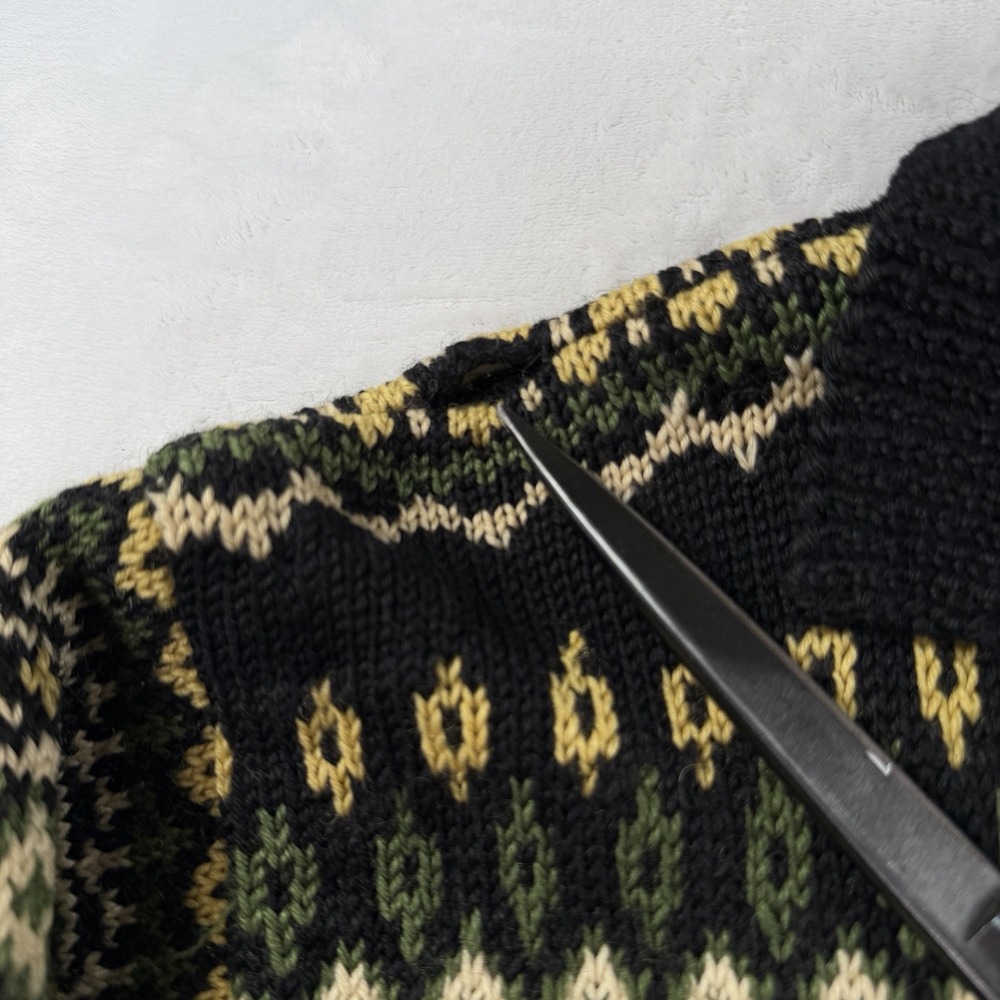Rogaland Ullvarelag Stavanger Norway Handmade 100% Virgin Wool Cardigan Womans M - Picture 4 of 11